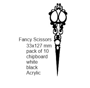 Fancy Scissors 127x33mm Pack of 10